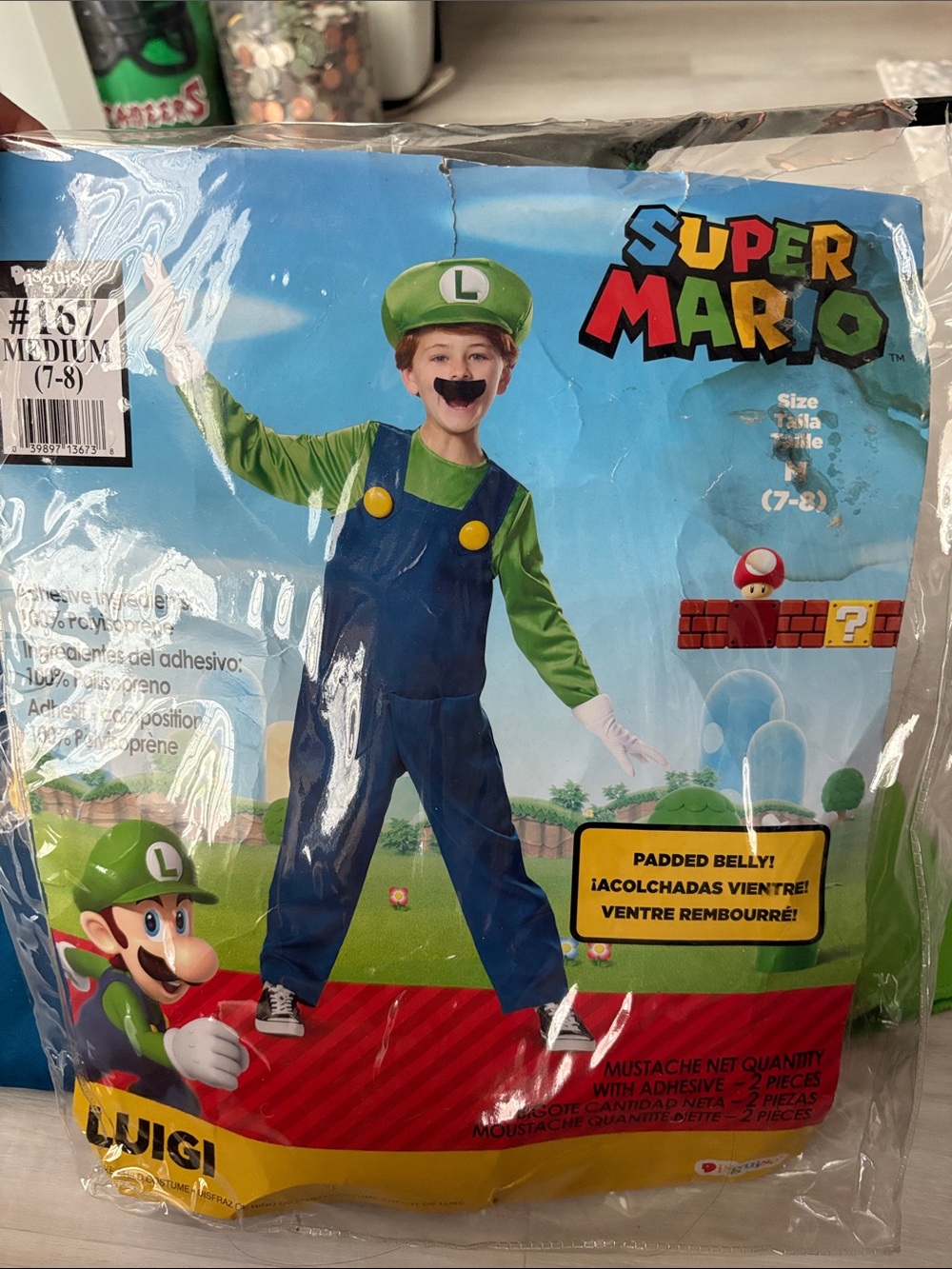 Nintendo Luigi Costume in Green, Blue and Yellow